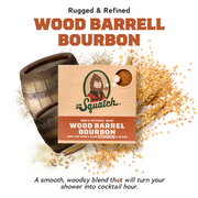 4-Pack Wood Barrel Bourbon Natural Bar Soap