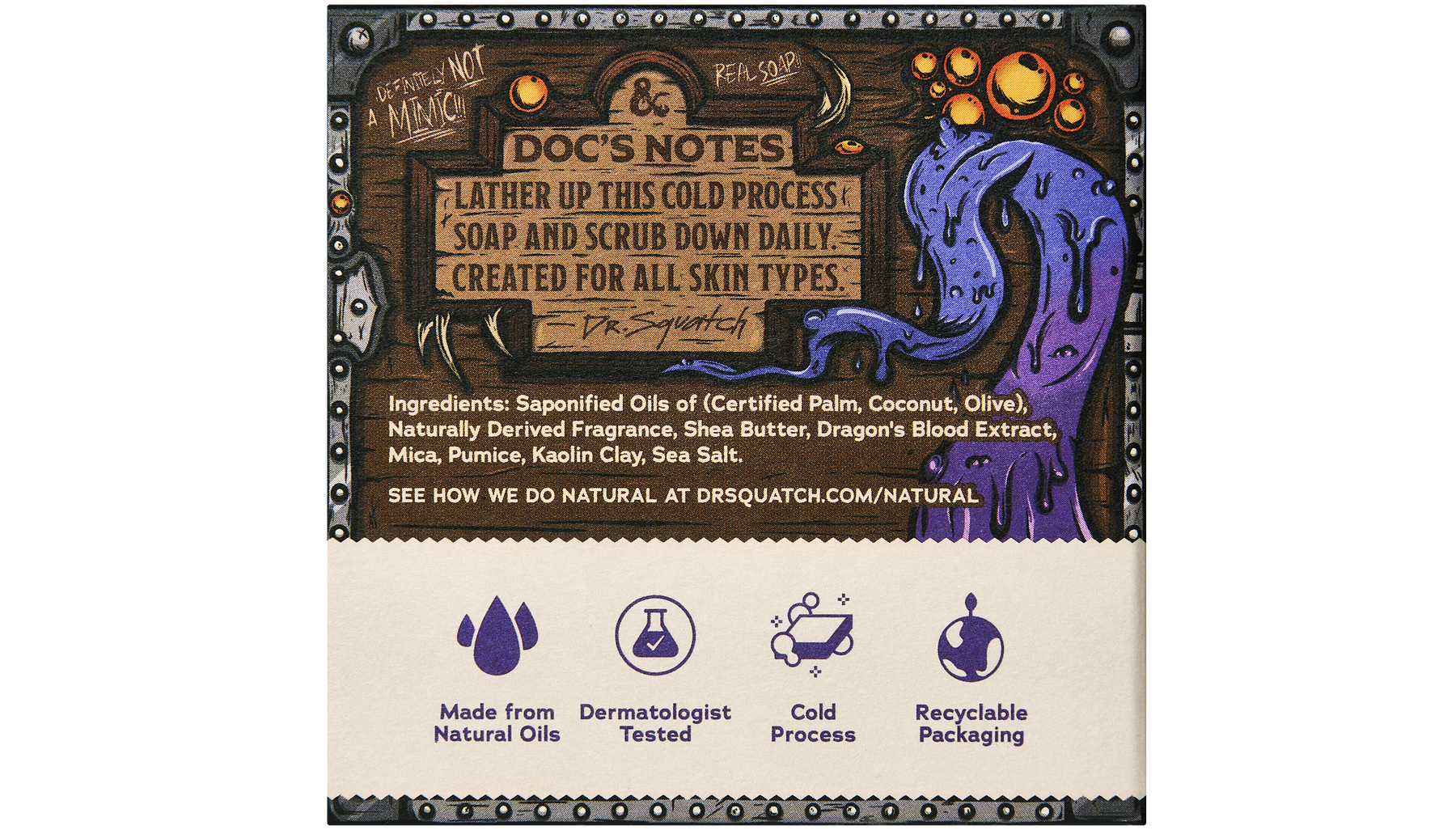 Dungeons & Dragons Mimic Bricc 3-Pack - Dr. Squatch Exclusive Limited Edition Bar Soap