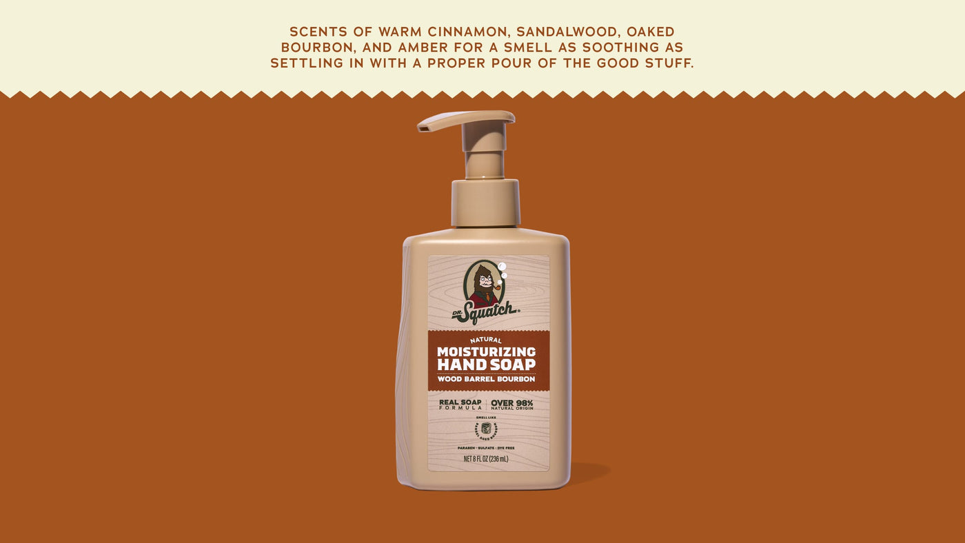 Wood Barrel Bourbon Hand Soap