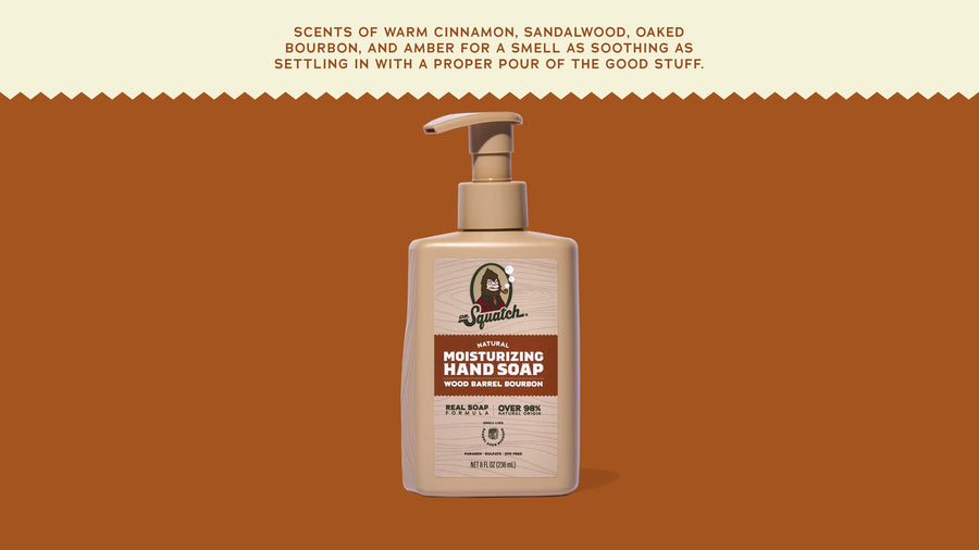 Wood Barrel Bourbon Hand Soap