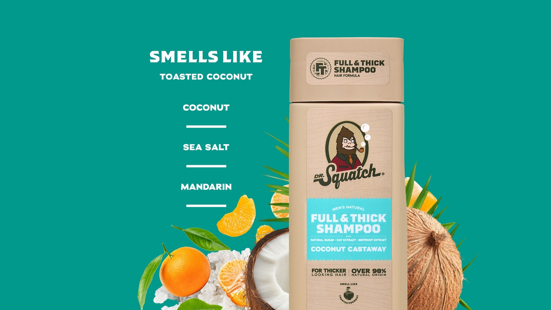 Dr. Squatch Hair Care Kit + Free Scalp Scrubber | Full & Thick Shampoo | Moisturizing Conditioner | Natural Products for Men - Daily Choice