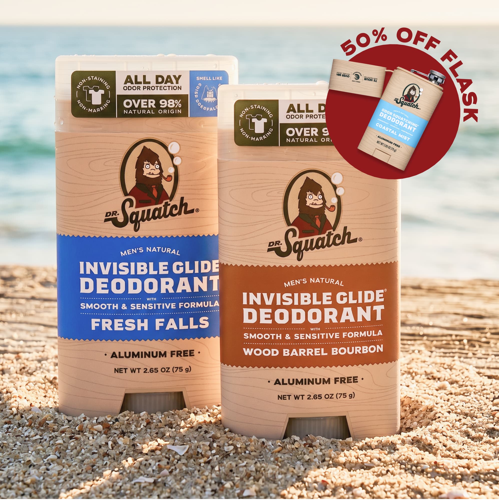Dr. Squatch 2-Pack Glide + Deo Flask — product photo 1 of 5