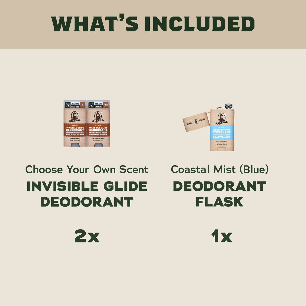Dr. Squatch 2-Pack Glide + Deo Flask — product photo 2 of 5
