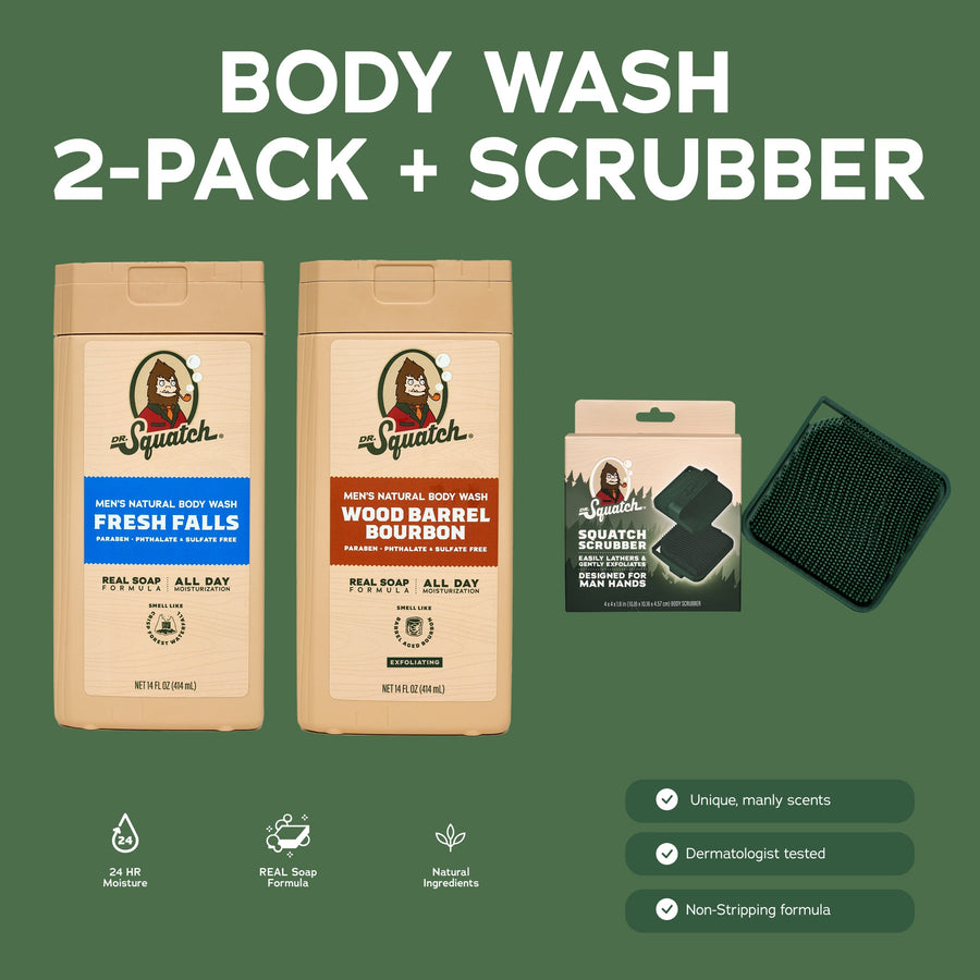 Body Wash 2-Pack + Scrubber