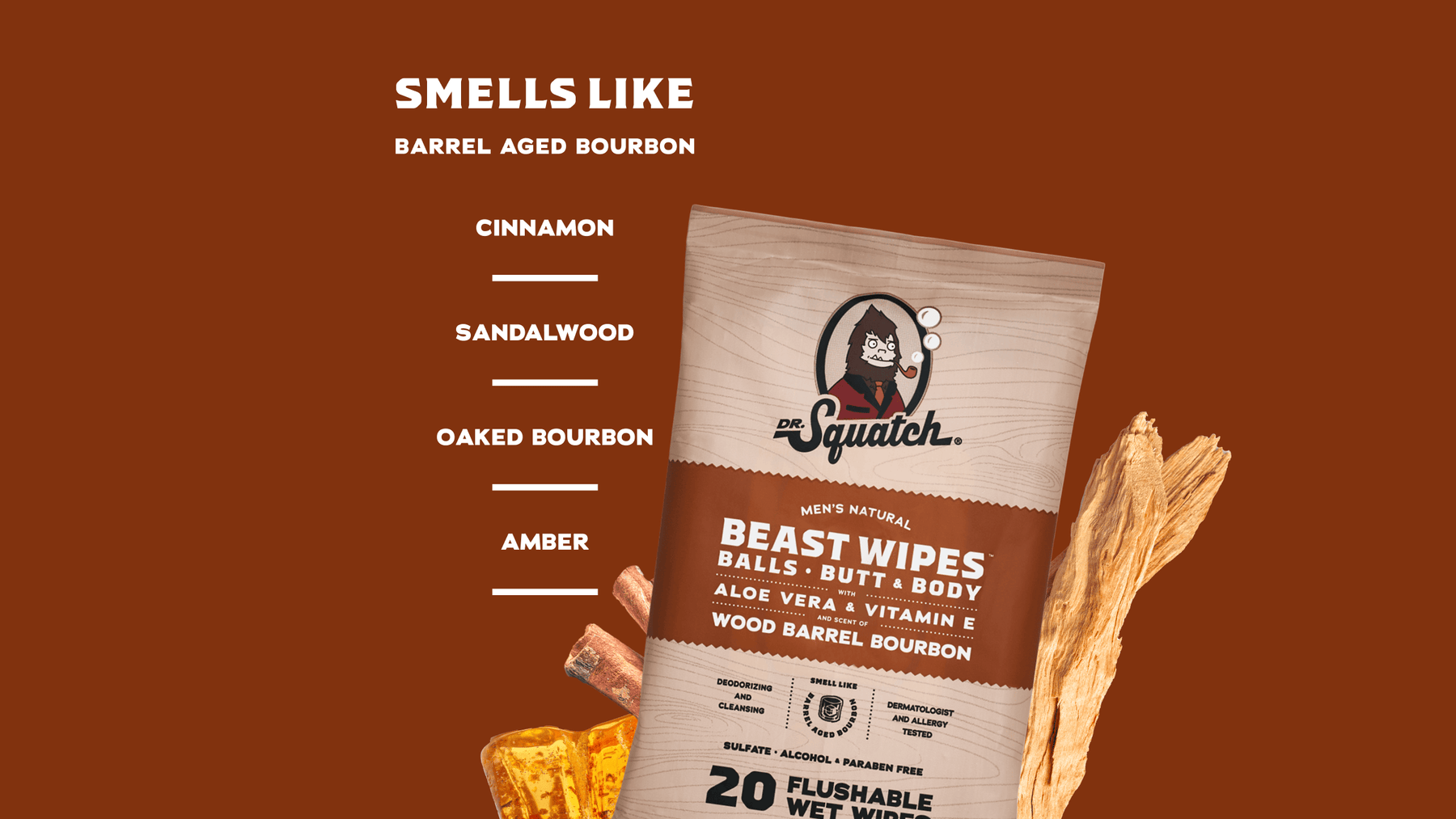 FREE Wood Barrel Bourbon Wipes